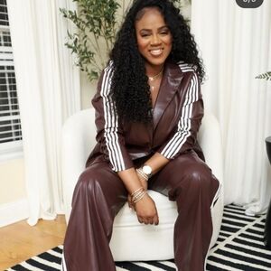 AKIRA  Chocolate  Faux Leather Set